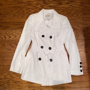 NWT White House Black Market Double Breasted Trench Coat Size small